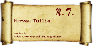 Murvay Tullia névjegykártya